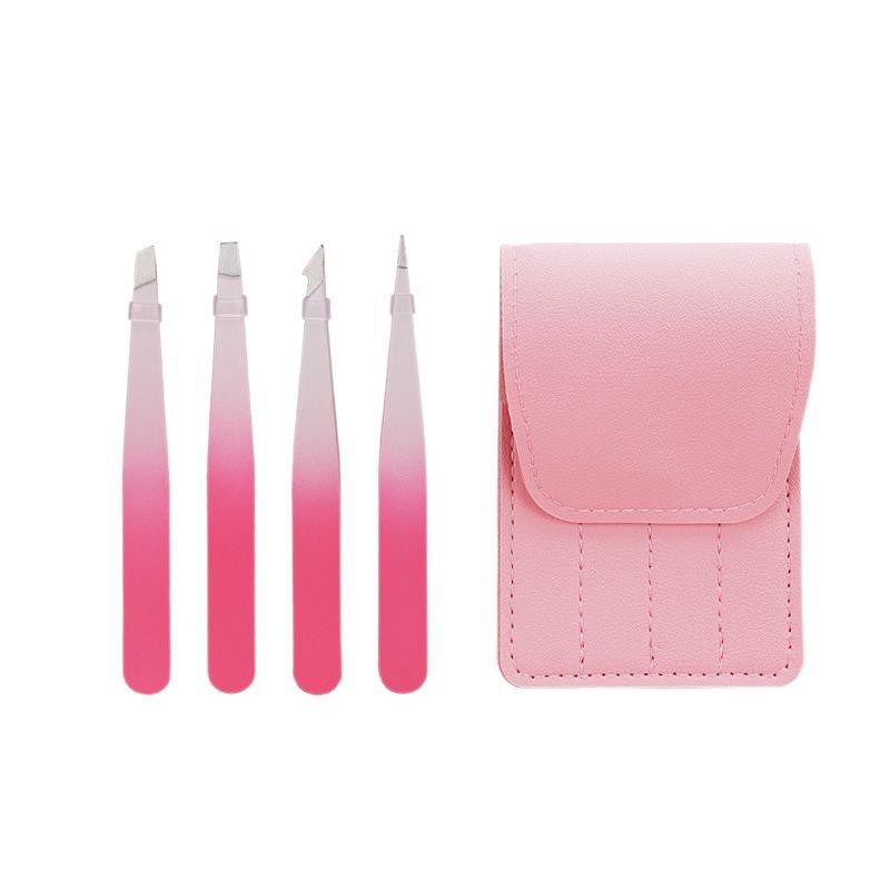 Набор лент для век из нержавеющей стали и пинцетов для бровей: 96 зажимов, плоские, скошенные и заостренные кончики