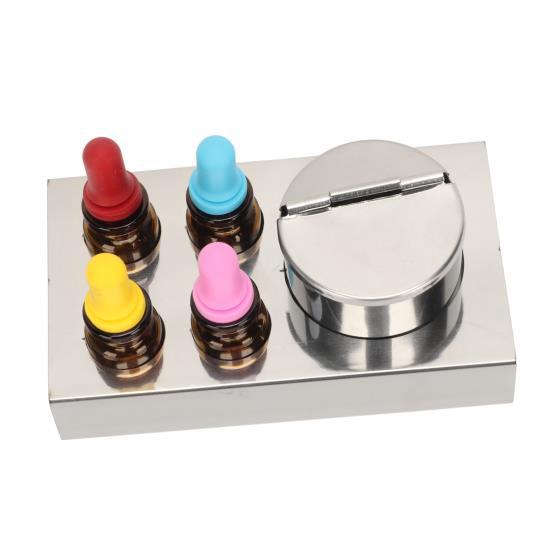 6 шт., бутылочка-капельница для стоматологических лекарств, 10 мл, янтарное стекло, бутылки-капельницы для настойки с держателем из нержавеющей стали