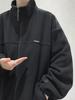 Мужской модный флисовый кардиган: Теплая свободная верхняя одежда для осенне-зимних видов спорта и повседневной рабочей одежды