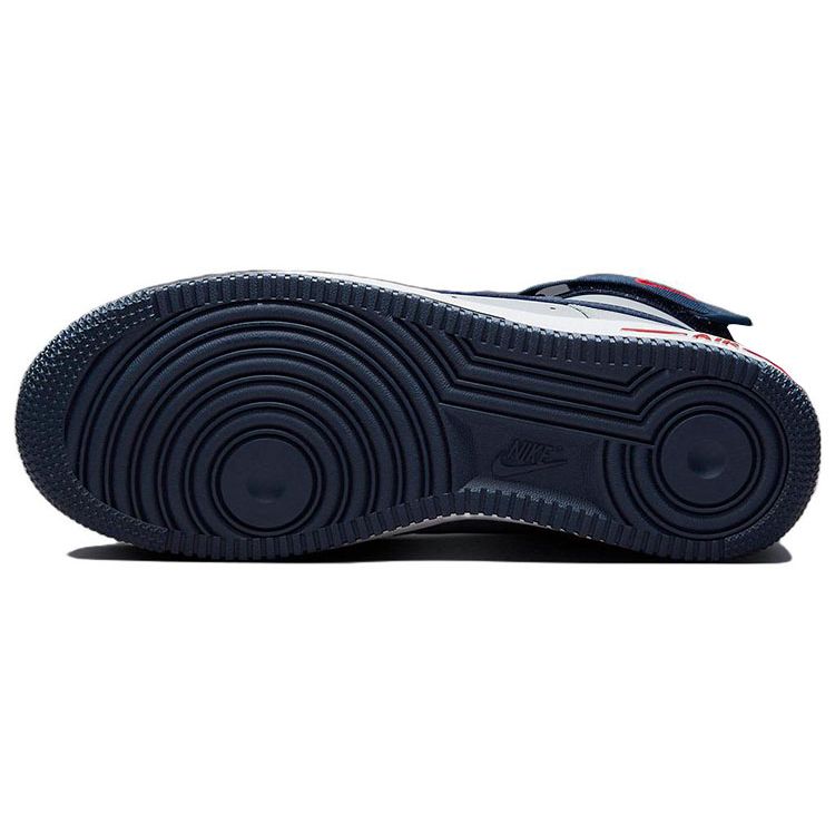 Nike Женские кроссовки Air Force 1 High New England Patriots серые, волчьи-серые, темно-синие, DZ7338-001