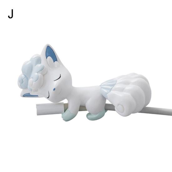 Мини Мультяшный Покемон Телефонный Кабель Зарядное устройство Пикачу Кусает Кабель для Передачи Данных Защитная Крышка