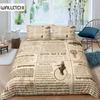 Old Newspaper Duvet Cover Set Kid Hot Air Balloon Comforter Cover Retro Truck Bedding Set Microfiber Bicycle Vintage Quilt Cover