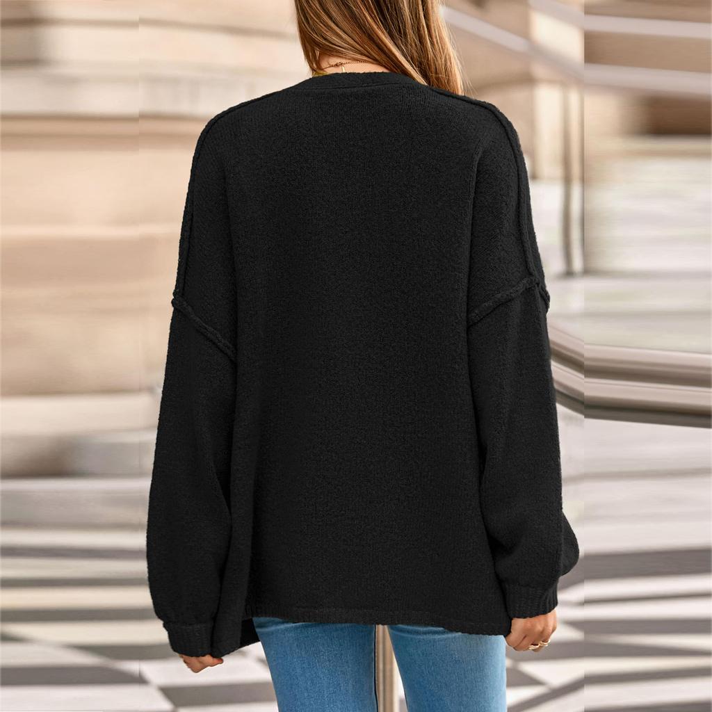 Sweaters For Women Button Long Sleeve Knit Sweater Coats With Pockets