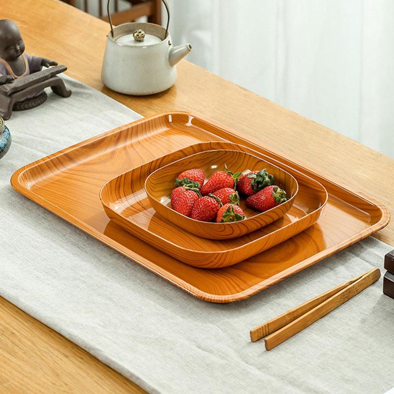 Деревянный японский поднос овальный простой мини-посуда фруктовые тарелки дом послеобеденный чай тарелки для закусок обеденный стол блюда для хлеба и пирожных