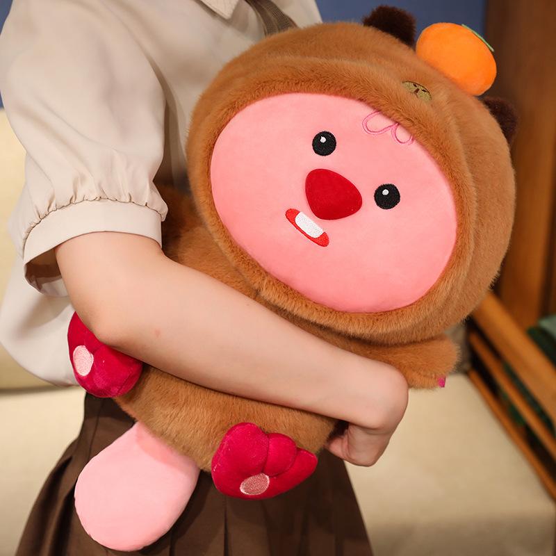 Милая Трансформация Кукла Руби Капибара Хурма Мультфильм Плюшевая Игрушка Милая Кукла Тряпичная Кукла