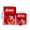 Traditional Chinese New Year Red Envelope Hongbao Brocade Embroidered God of Wealth Red Pocket with Rope Blessing