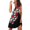 Plus Size Summer Women's Dress Mid Waist Temperament Commuter Flat Bottom Halter Printed Midi Dress Half Bodycon Dresses