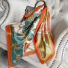90cm *90cm Design Scarf Lady Shawl Printed Silk Felt Headscarf Scarf Lady Headscarf Square Scarf Lady Wrap Scarf 2021