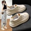 Весна 2025 новые повседневные туфли на толстой подошве с увеличением роста женские универсальные модные туфли-маффины спортивная обувь легкие универсальные кеды
