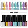 PHOENIXY 10 Colors 8ml Nail Polish Set Colors For Nail Glitter Gel Varnishes Hybrid UV LED Nail Art Gel Polish Set