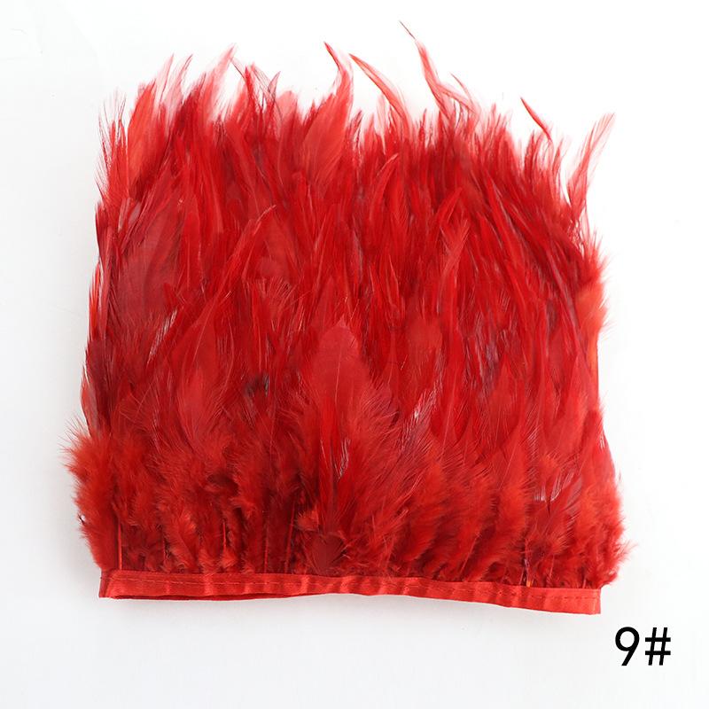 Feather Cloth Strip 10-15Cm Stage Performance Clothing Accessories Rooster Hair Cloth Edge Feather Strip
