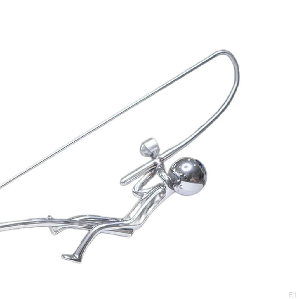 Балансирующая скульптура рыбака Подвижные настольные аксессуары Ручная работа Декоративное настольное украшение для