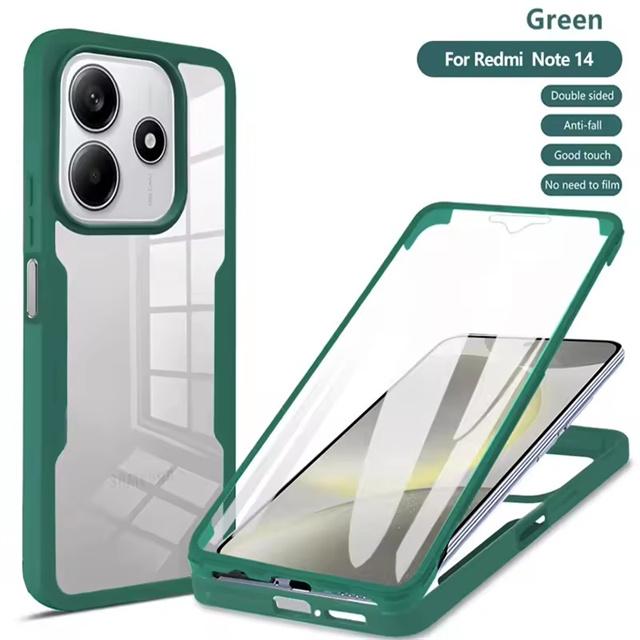 360 Full Cover Case For Xiaomi Redmi Note 14 13 12 11 10 9 Pro Plus For Redmi Note 12S 12C 13C 5G Screen Protection Phone Cover