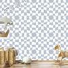 Wallpaper Casual Checkerboard Light Gray and White 50x1000