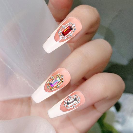 1 коробка DIY нейл-арт стразы украшения 3D сердце бабочка корона прямоугольник искусственный кристалл на сплаве подвески креативные украшения аксессуары