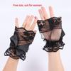 Flower Fake Sleeves Lace Short Fingerless Gloves Bridal Dress Accessory Wrist Cuffs  Lolita