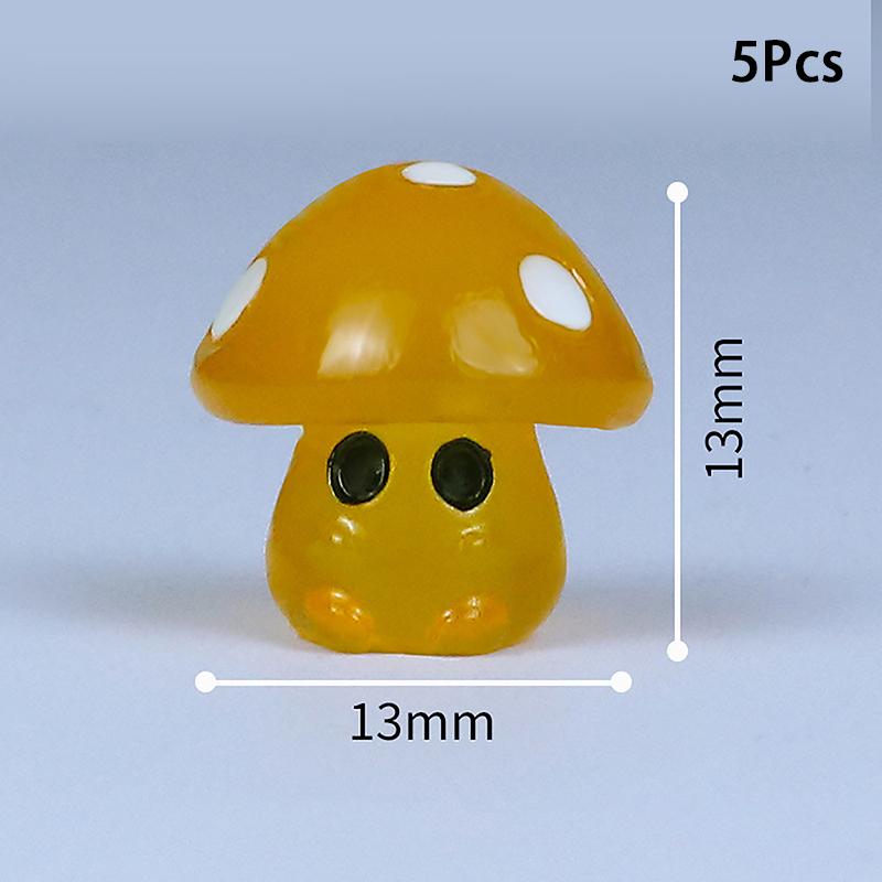 5 шт. красочные светящиеся крошечные грибы мини-статуэтки миниатюрные светящиеся грибы сказочные садовые аксессуары домашний декор своими руками