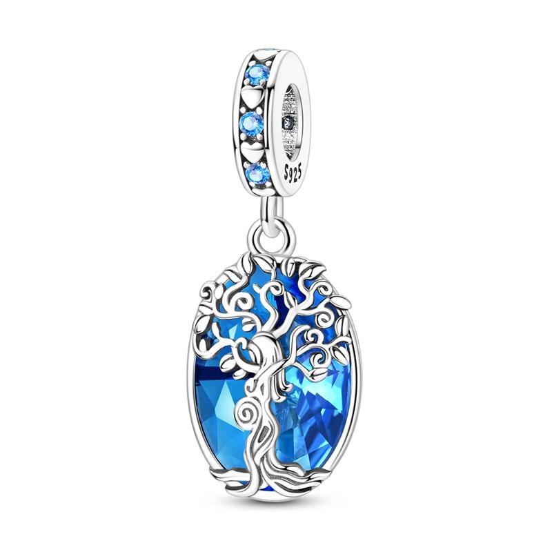 925 Silver Charm Bead Mother's Day Love Heart Family Charms Beads Pendants Fit Bracelet Women Jewelry Gifts