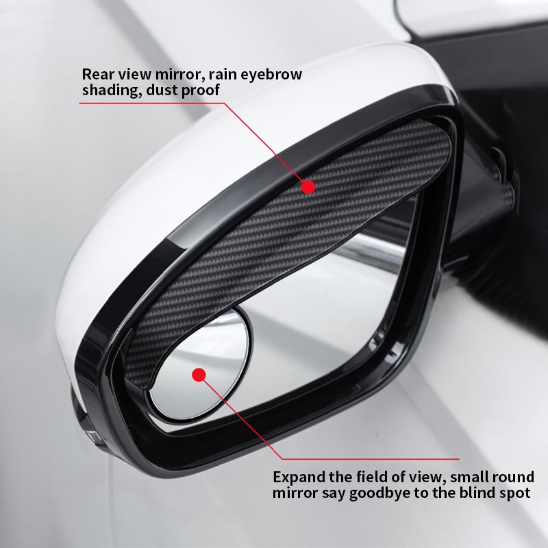 SEAMETAL 2 шт. Козырек от дождя для зеркала заднего вида автомобиля из углеродного волокна, боковой козырек от снега и солнца, дождевик, автомобильные аксессуары
