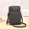 Mobile Phone Bag with Transparent Screen-touching Window Sling Bag Multi Compartments Faux