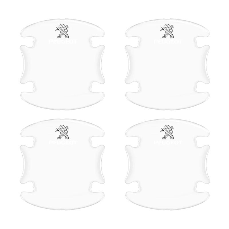 For Peugeot 4PCS Transparent Car Door Anti-collision Protector Bumper Strip Sticker For Peugeot 308 307 206 208 207 3008 508 407