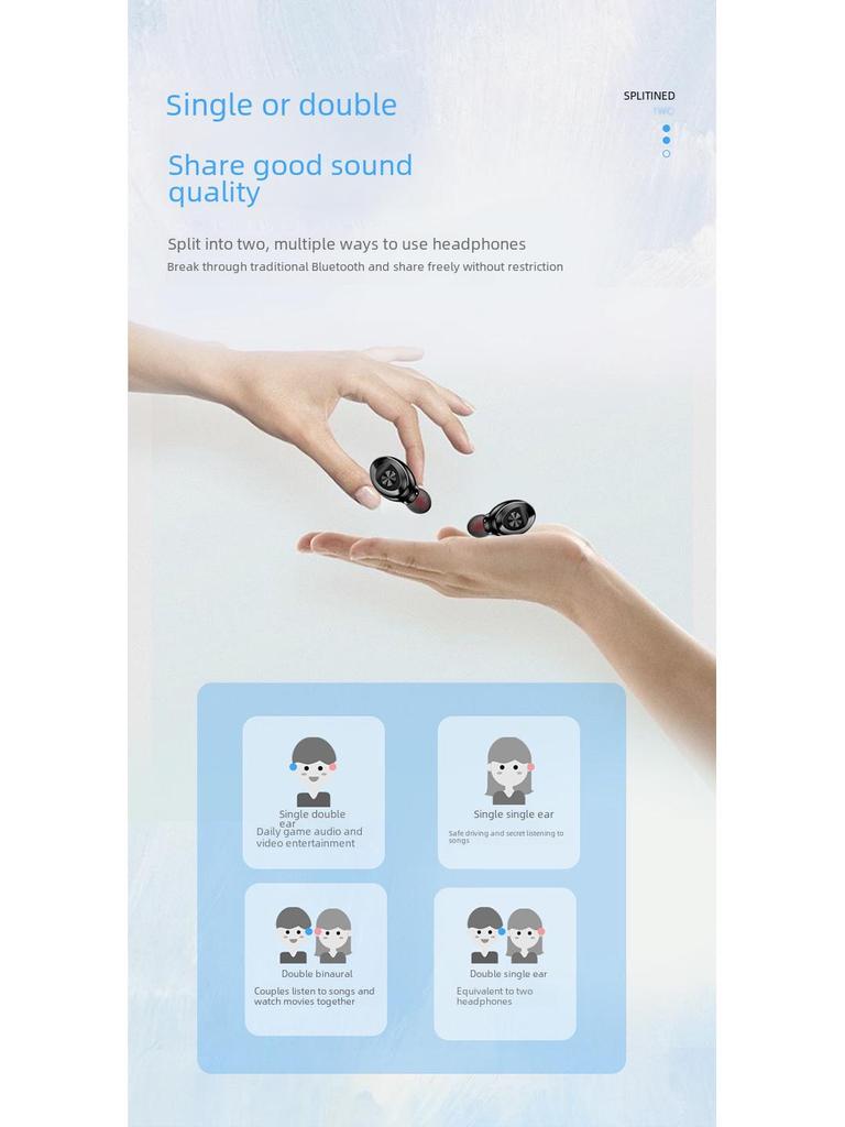 XG8 Беспроводная спортивная гарнитура-вкладыши с двумя наушниками, Bluetooth 5.0, с зарядным кейсом