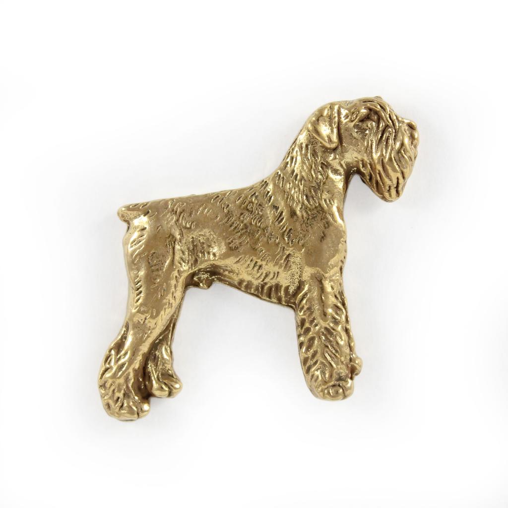 Schnauzer - Dog brooch in decorative box, elegant gold-plated pin, Art-Dog brand jacket pin