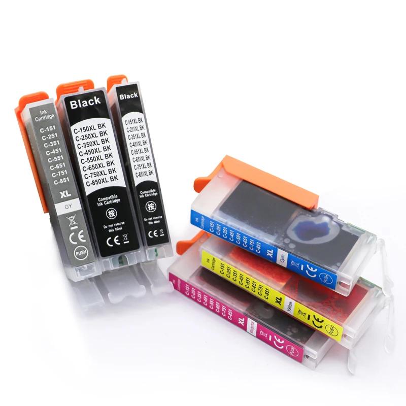 PGI-750XL CLI-751XL Ink Cartridge, For Canon lX6870 lX6770 MX927 MX727 IP7270 MG5570 MG5670 MG6370 IP8770 MG7170 MG7570 Printer