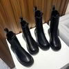 Ботинки-сигареты на толстой подошве, ботинки Мартин женские 2025 осень и зима новые, британский стиль, труба, интернет-знаменитость, челси, короткие ботинки, одиночные ботинки