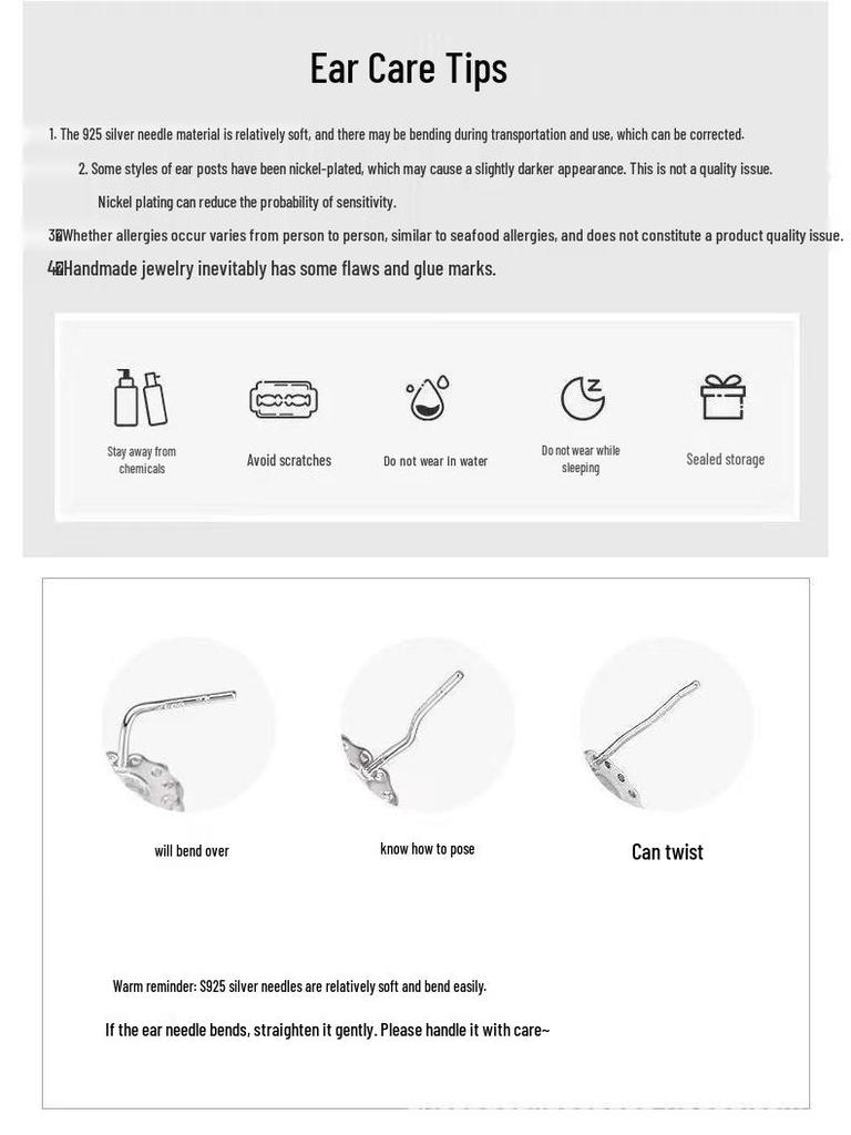 Серьги-кольца из серебра 925 пробы с матовой гладкой поверхностью - Европейский и американский стиль, Универсальные, Высококлассные, Холодный тон