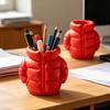 Кружка-подставка для ручек в форме пуховика, 3D-печатный настольный органайзер, креативный держатель для карандашей в виде пальто для кистей для макияжа, декор для домашнего офиса