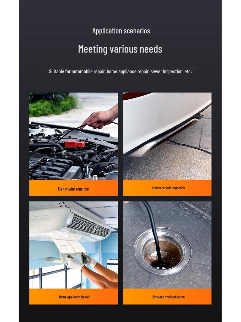 High-Definition Industrial Endoscope Camera with 4.3-Inch Display for Automotive and Pipeline Maintenance Detection