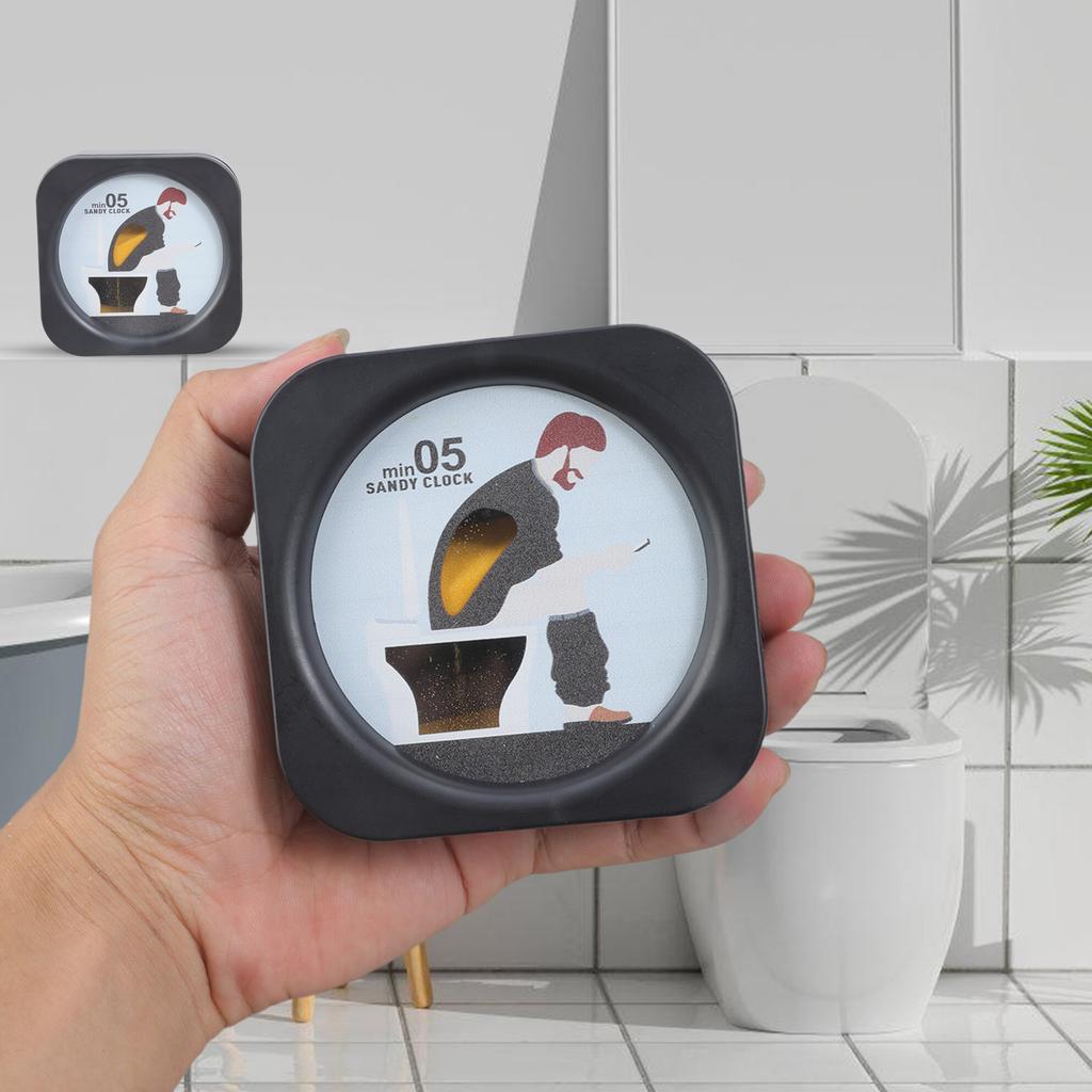 Инновационные 5-минутные песочные часы в форме унитаза, украшение для ванной комнаты, визуальное напоминание, инструмент для управления временем, креативный дизайн