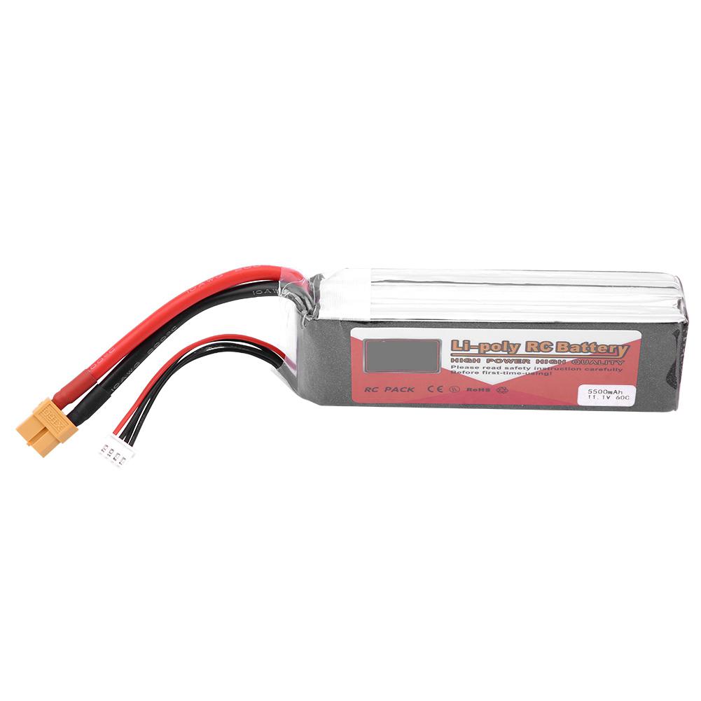 ZOP POWER 3S 11.1V 5500mAh 60C Перезаряжаемый LiPo аккумулятор с разъемом XT60 (5500 мАч 60C)