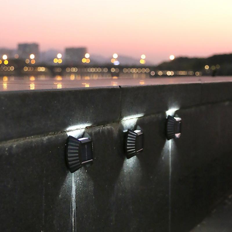 1/2/4/8 Pcs Solar Wall Light 2/8LED Waterproof Outdoor Garden Decoration Solar Light Wall Stair Aisle Wall Light Yard Luminous Wall Washer