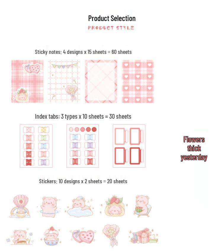 Милые Мультяшные Стикеры-Заметки, Наклейки для Дневника и Индексные Вкладки DIY - Стильные Студенческие Канцелярские Этикетки