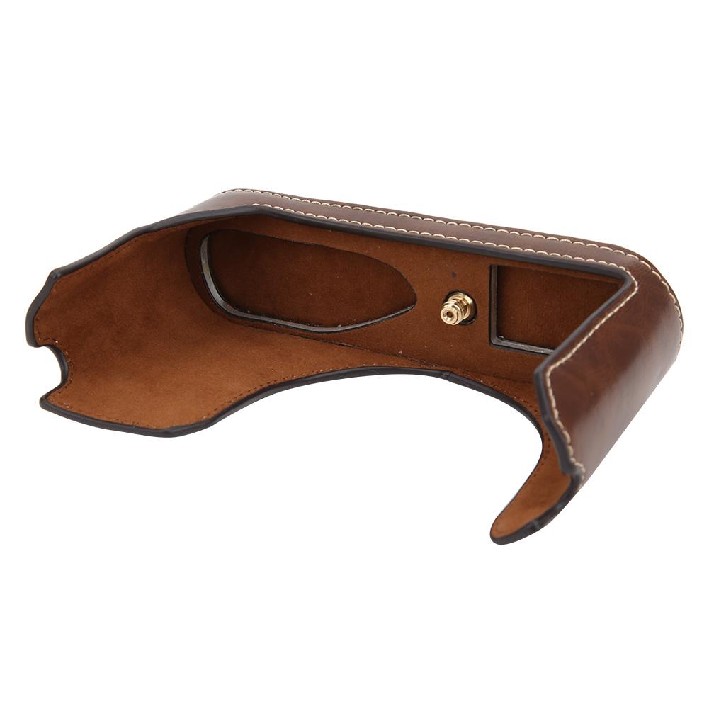 Чехол из искусственной кожи Защитная накладка на половину корпуса для камеры Leica Q2 с отверстием для батарейного отсекакофе