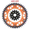 Мотоциклетные запчасти 15T 45T-52T Передняя задняя звезды для KTM 690SM 690SMR 620 690 SM SMC SMR 640 LC4 Duke 790 890 Adventure R Rally