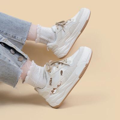 Студенческие спортивные и любительские туфли для сноуборда, женские, с низким верхом, на толстой подошве, универсальные, маленькие белые туфли, симпатичные туфли на плоской подошве, показывающие маленькие ножки