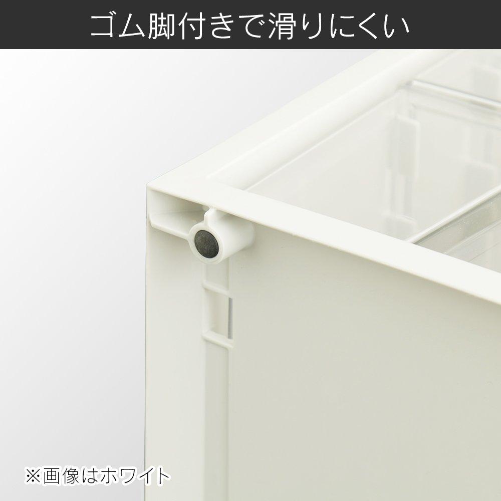 Iris Ohyama Letter Case A4 with Index Drawer Document Storage Plastic for Office Work from Black [Shallow 5-Tier] Stickers, Case, Case, Desktop,