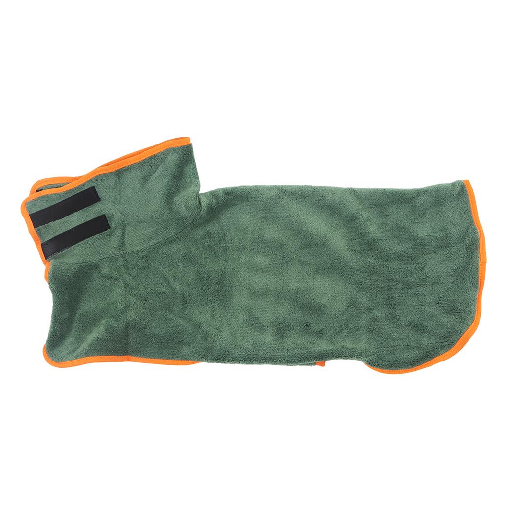 Халат для сушки собак, быстросохнущий, впитывающий воду, сохраняющий тепло, для щенков и больших собак, зеленый, размер L