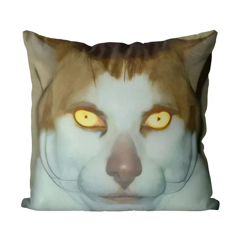 18'' x 18'' Monday Left Me Broken Cat Mr. Peebles Square Throw Pillow Cushion Covers Cases Pillowcases 45cm x 45cm