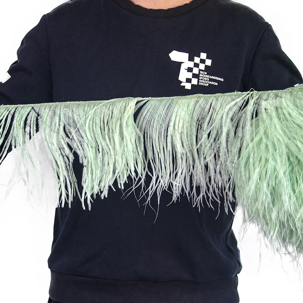 Перо 1 метр Белые страусиные перья Отделка бахрома 8-22 см Натуральная лента из страусиных перьев для свадебной вечеринки Декорация одежды Перья