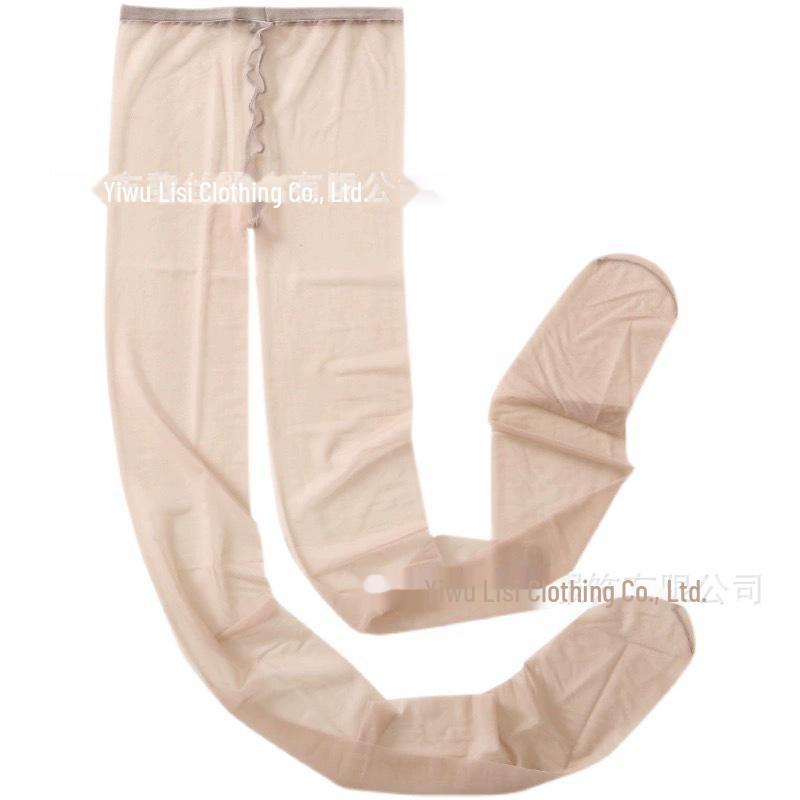 Ультратонкие летние женские чулки 0D: Невидимый, прочный, прозрачный черный шелк с Т-образным вырезом