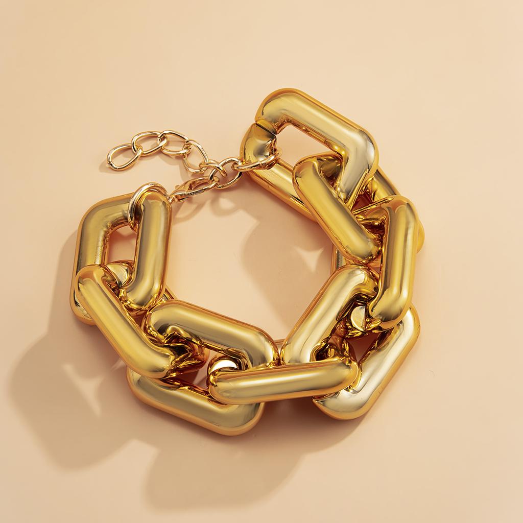 SHIXIN CCB Material Large Chunky Chain Bracelet for Women Hip Hop Big Thick Link Hand Chains Jewelry Trendy Egirl Bracelets 2026