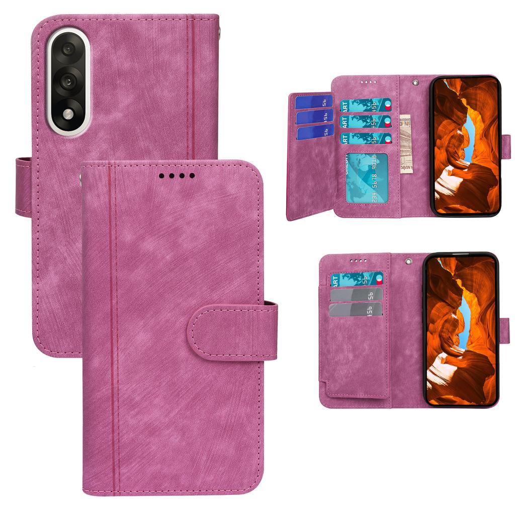 For OnePlus Ace 5 Ultra 5G/Nord 5 5G Leather Case Line Pattern Wallet Phone Cover with 9 Card Slots