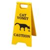 2 PCS Safety Dog Vomit Sign Wet Floor Cat Vomit Sign Funny Warning Sign  Decoration