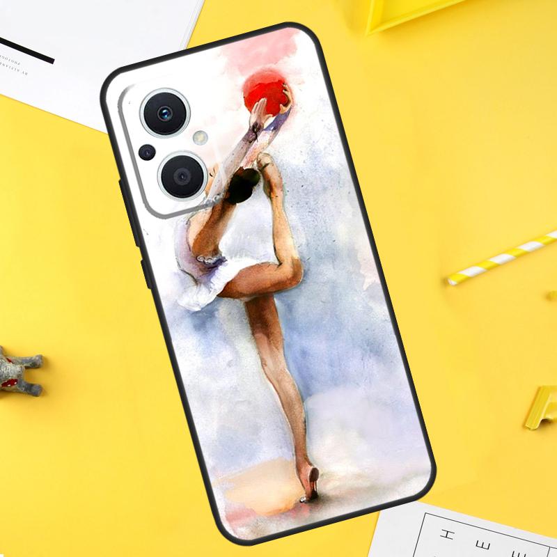 Масляная живопись Гимнастика Для OPPO Reno 10 11 12 13 14 Pro 7 8 Lite 8T 11F 12F 13F 14F OPPO Find X8 X5 X6 X9 Pro Чехол