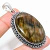 Labradorite Handmade 925 Sterling Silver Jewelry Pendant 2.60" k4N17
