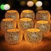 Set of 8 Star Mosaic Glass Votives Tealight Candle Holders for Side or Centre Table Dining Prayer Room Lighting Home Decoration